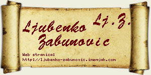 Ljubenko Zabunović vizit kartica